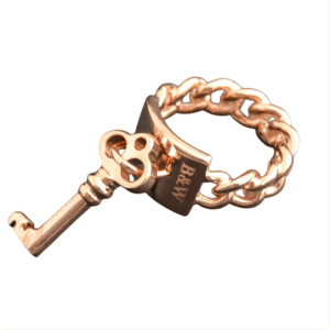 Anello acciaio/bronzo con chiavettamovibile