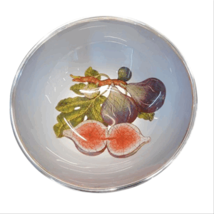 Ciotola in vetro con base in argento