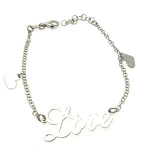 Bracciale argento con scritta 'LOVE' argento - immagine 1