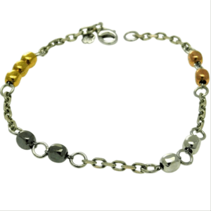 Bracciale argento bicolore - immagine 1