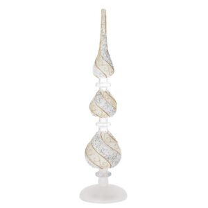 Puntale di natale con onde glitterate (luci) - immagine 1