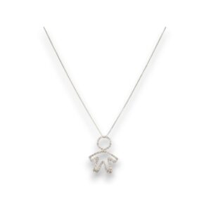 Collana in argento con ciondolo bimbo - immagine 1