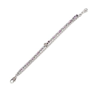 Bracciale con ematite e quarzo rosa - immagine 1