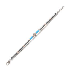 Bracciale in acciaio con ematite - immagine 1