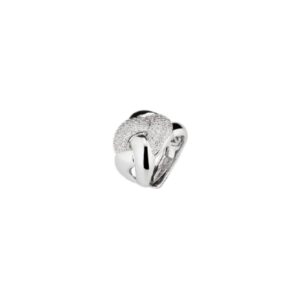 Anello aperto ottone zirconi - immagine 1