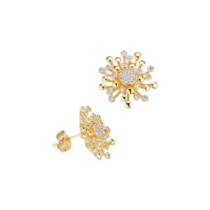 Orecchini ottone cubic zirconia - immagine 1