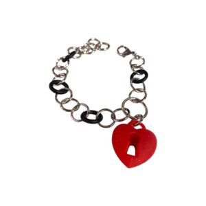 Bracciale metallo cuori - immagine 1