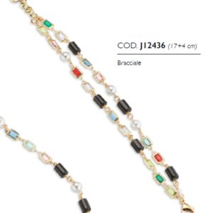 Bracciale cristalli multicolor - immagine 1