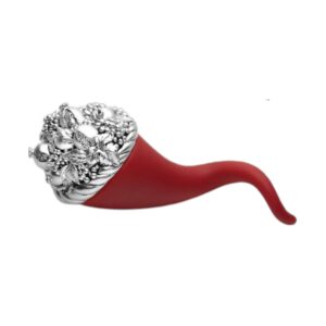 Cornucopia rosso opaco argento - immagine 1